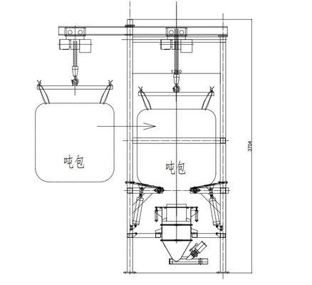 簡単に操作するための自動セメント粉末大袋卸機